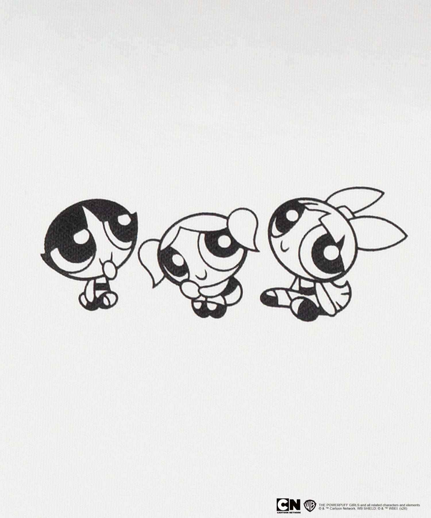 【THE POWERPUFF GIRLS】パワーパフガールズミニプリントスクエアネックショートＴシャツ /mini print square neck short T-shirt【 セットアップ着用可能 】