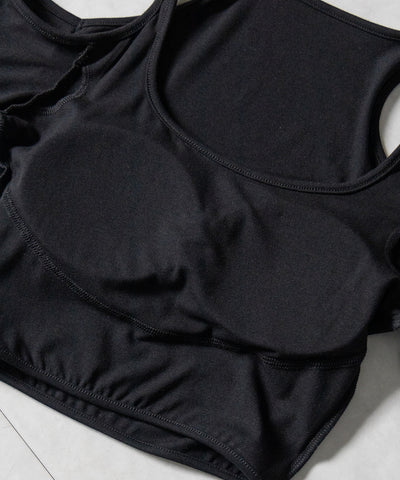 カットアウトオフショルスリムＴシャツ ／ cutout off shoulder slim t-shirts