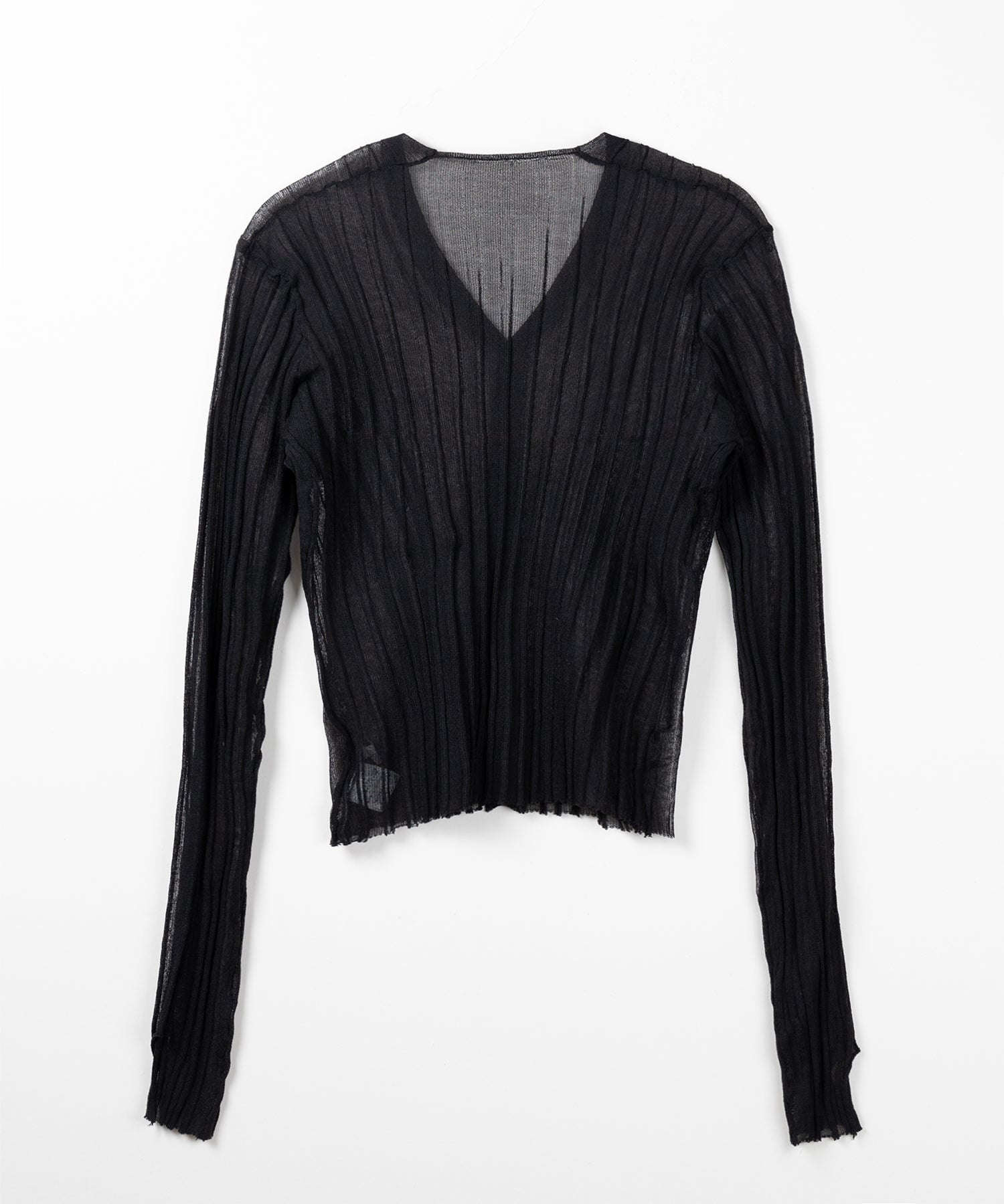 シアーリブニットカーディガン ／ sheer lib knit cardigan
