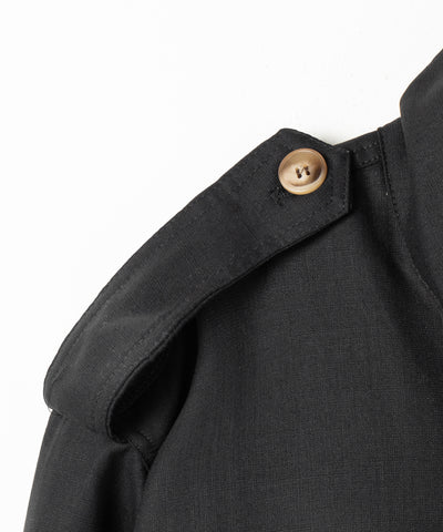 スタンドカラーオーバーショートトレンチコート ／ stand collar over short trench coat