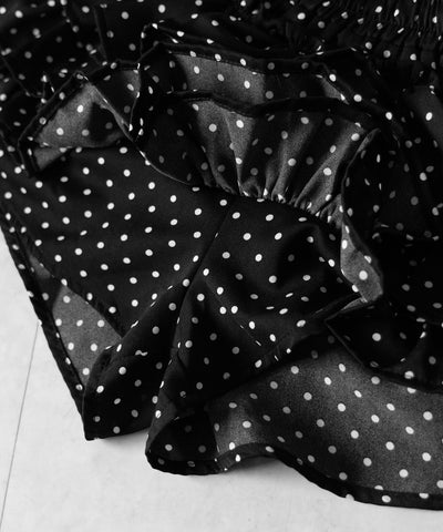 ティアードフリルドットショートパンツ ／ tiered frill dot short pants