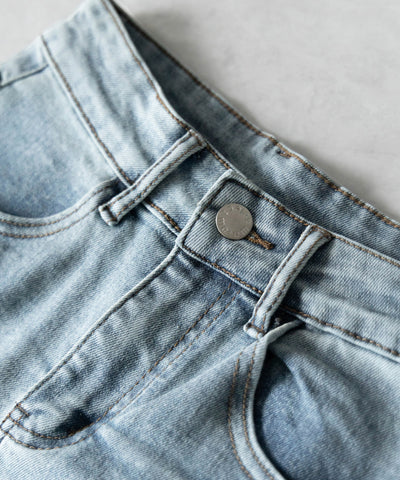 ハイウエストタイトデニムショートパンツ ／ high waist tight short pants
