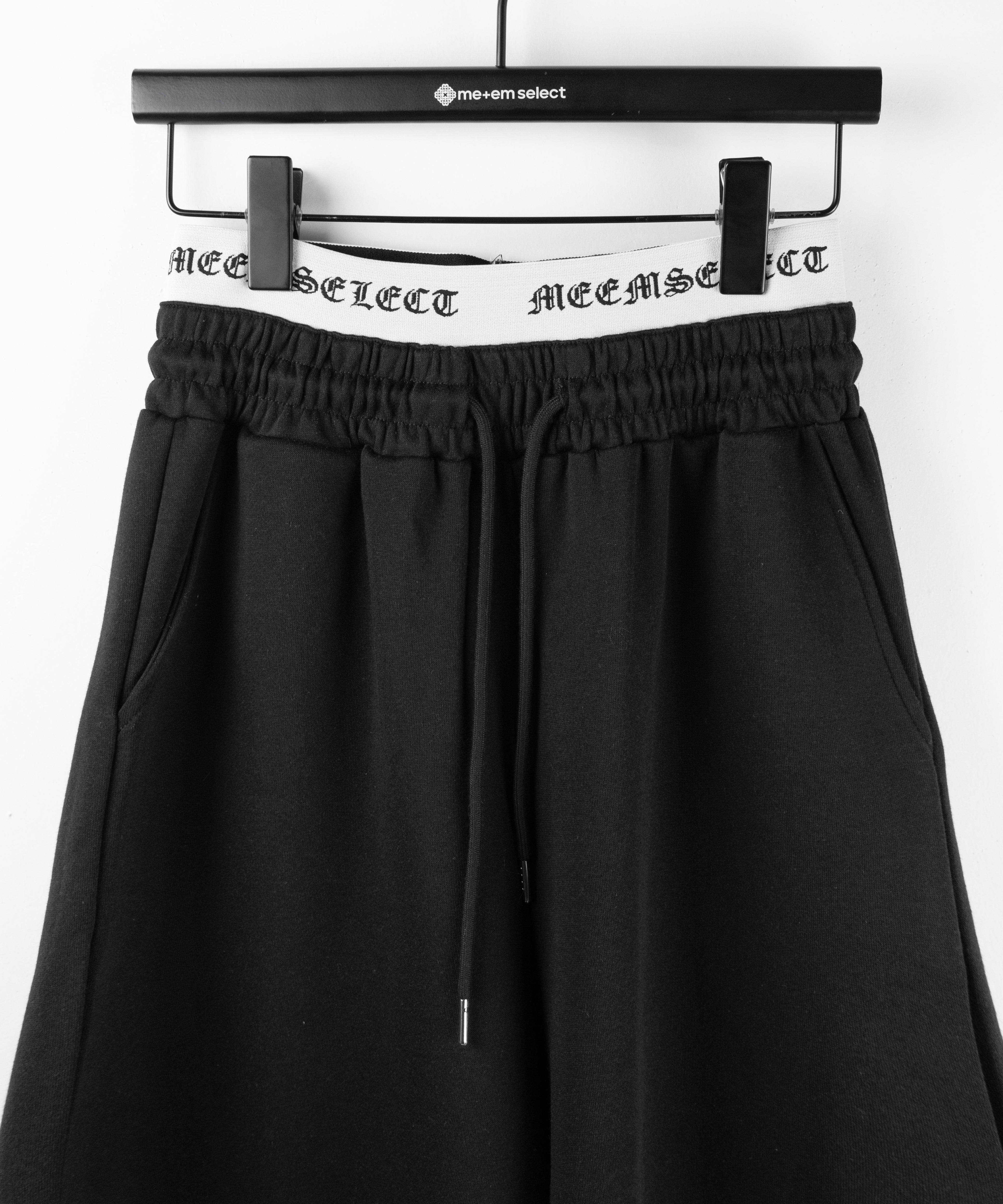 ウエストグランジロゴスウェットワイドパンツ ／ waist grunge logo sweat wide pants