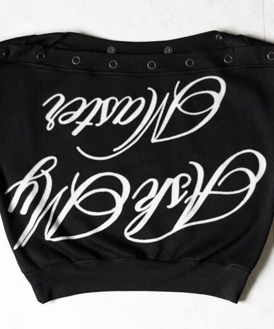 レタリングロゴワンショルスウェットトップス ／ Lettering logo one-shoulder sweat tops