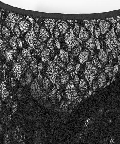 ダブルシャーリングショートレースカーディガン ／ double shirring short lace cardigan