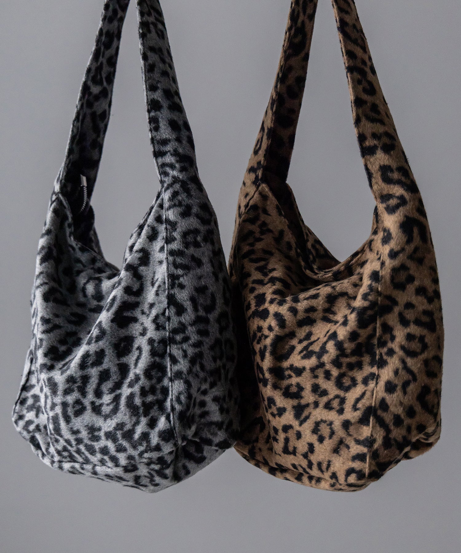 【 ２color 】レオパードワンハンドルショルダートートバッグ ／ leopard onehandle shoulder tote bag