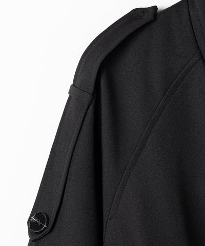 ２WAYスタンドカラーミドルトレンチコート ／ 2WAY stand collar middle trench coat