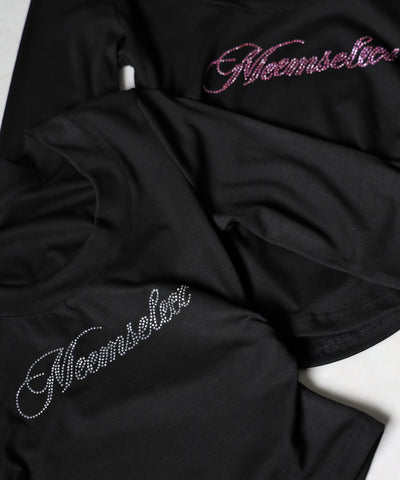 ラインストーンロゴスリムフィットロンT ／ Rhine stone logo slim fit long sleeve T-shirts