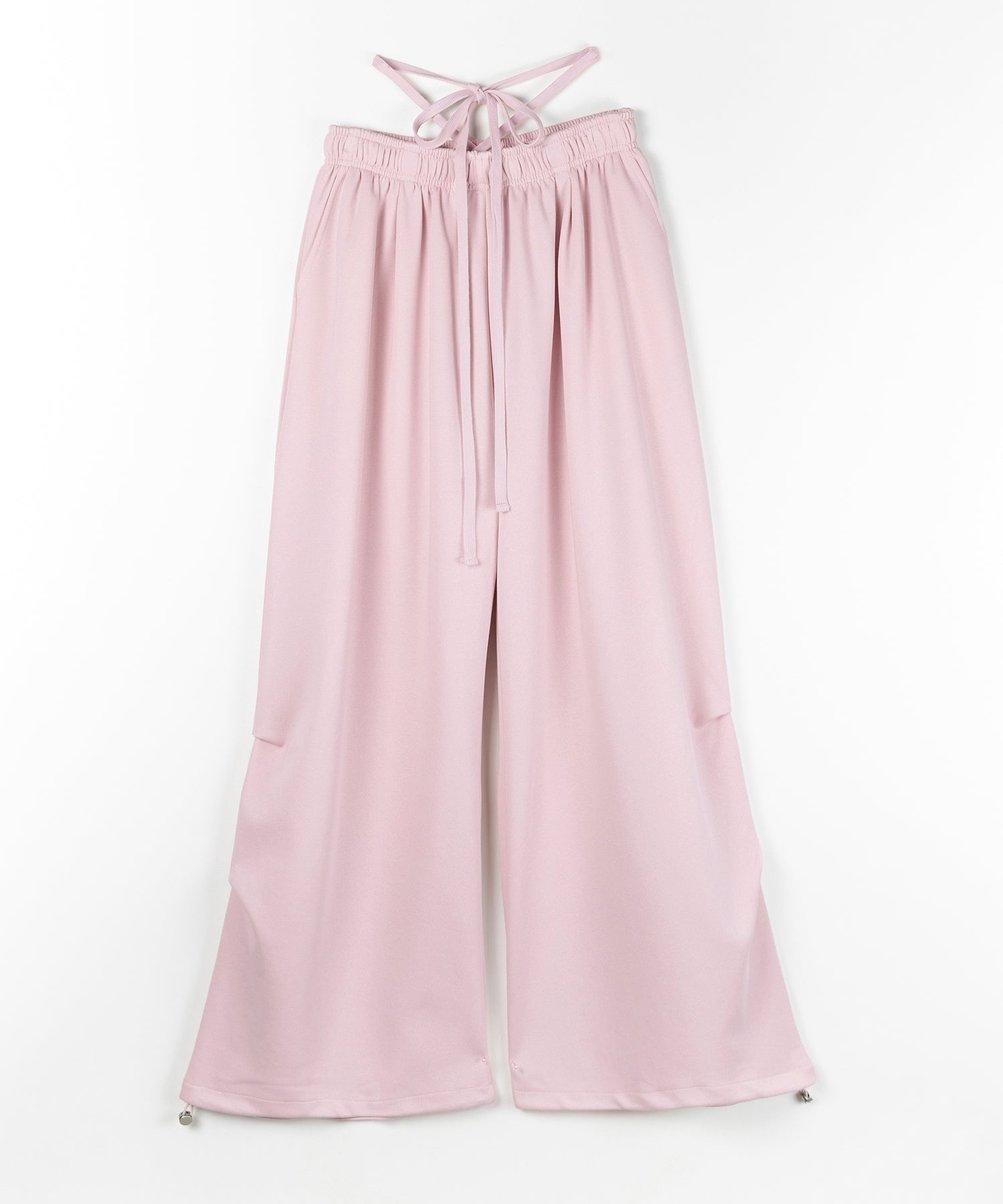 【先行販売】ウエストストリングタックワイドスウェットパンツ