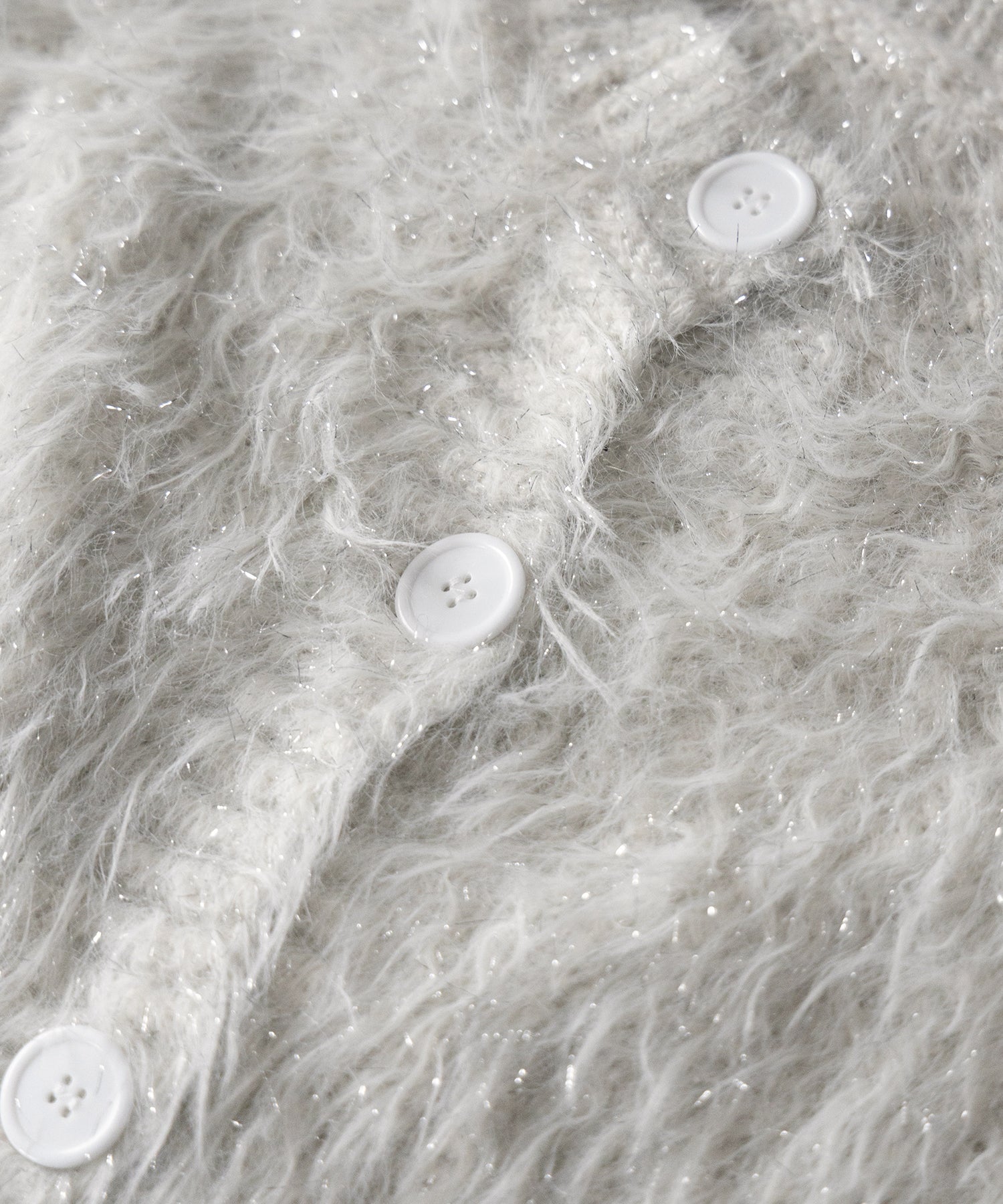 【 ２color 】ラメシャギーショートニットカーディガン ／ rame shaggy short knit cardigan