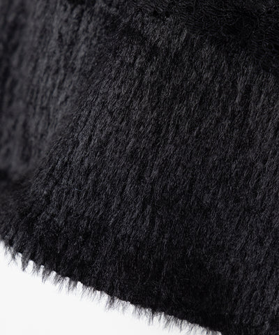【 カップ付き 】ダブルレースシャギーファーショートビスチェキャミソール ／ double lace shaggy fur short bustier camisole
