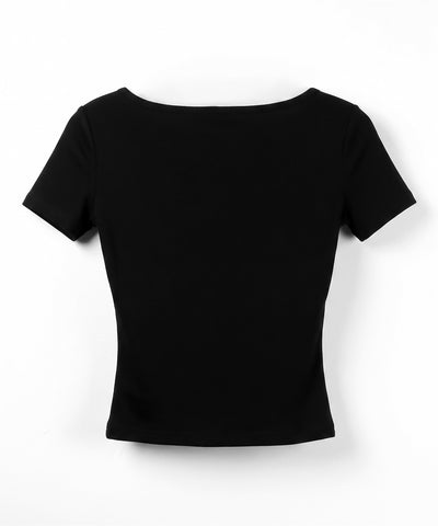 ⅤネックツイストスリムラインＴシャツ ／ V neck twist slim line T-shirts