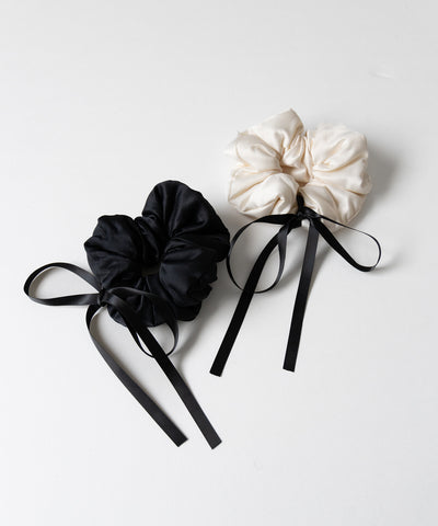 【 ２color 】ブラックリボンシュシュ ／ black ribbon chouchou