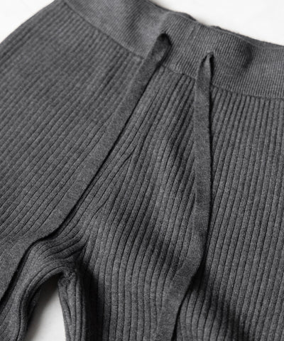 【 ２color 】フリンジリブニットフレアパンツ ／ fringe lib knit flare pants