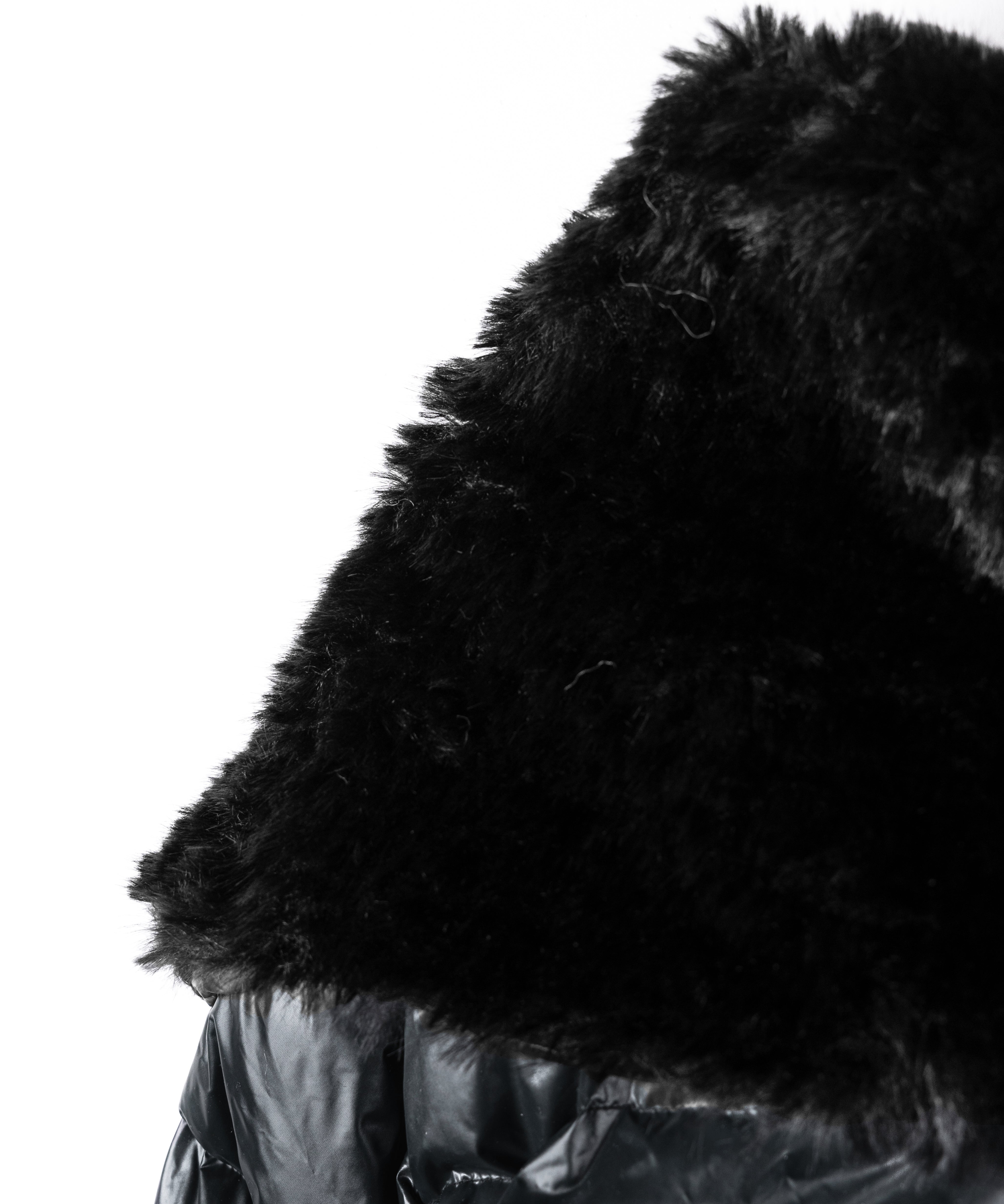 フェイクファー襟レディパフショートダウンジャケット ／ fakefur collar lady puff short down jacket