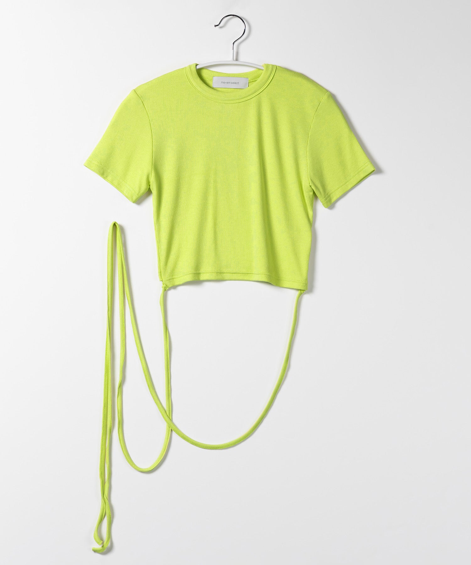 【 ４color 】ストラップウエストリボンショート半袖Ｔシャツ【 韓国製 】
