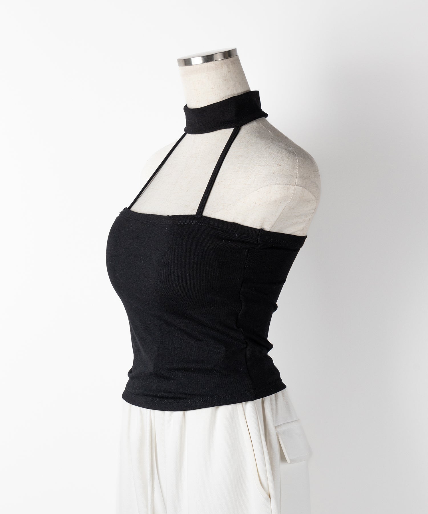 【 ３color ／ カップ付 】ダブルラインストラップチョーカーキャミソール ／ double line strap choker camisole