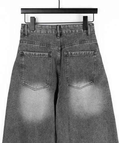 【 ３size 】ヴィンテージブラックウォッシュバルーンデニム ／ Vintage black wash balloon denim