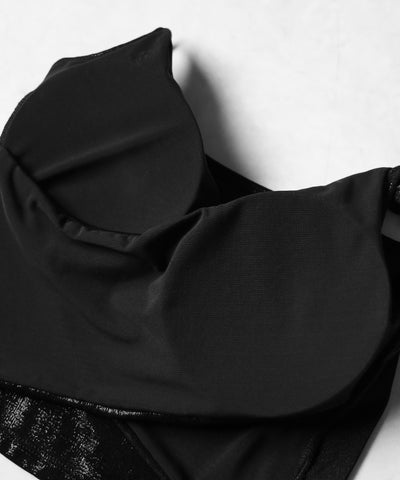 メタリックドレープクロスキャミソール ／ metallic drape cross camisole