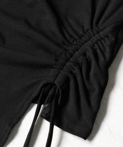クロスリボンスクエアネック長袖Ｔシャツ ／ cross ribbon square neck long sleeve T-shirts