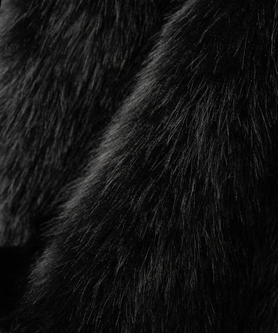 【 ２WAY 】ジップアップレザードッキングフェイクファーコート ／ zip up leather docking fake fur coat