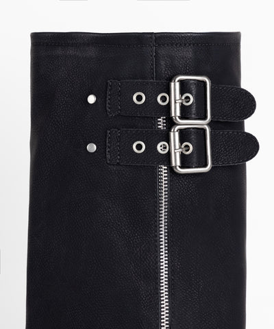 【 ２color 】ベルテッドヴィンテージ厚底カバーロングブーツ ／belted vintage platform cover long boots