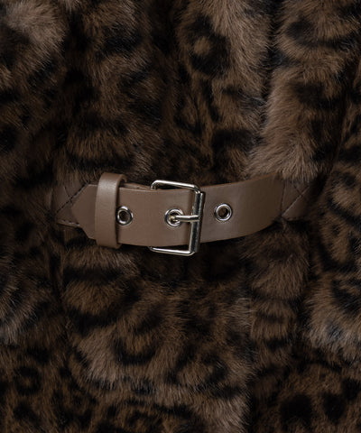 【 ２color 】B-3 レオパードボリュームファーコート ／ B-3 leopard volume fur coat