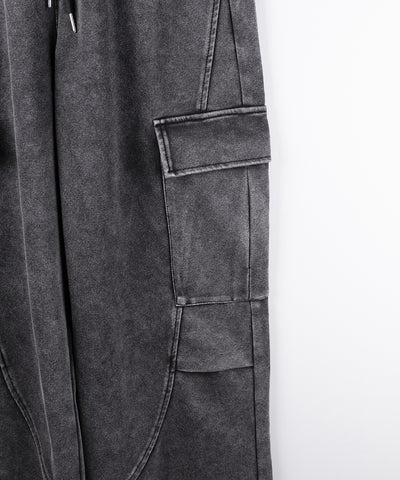 【 裾絞り可能２WAY 】ピグメントヴィンテージタックカーゴスウェットパンツ ／ pigment vintage tuck cargo sweatpants