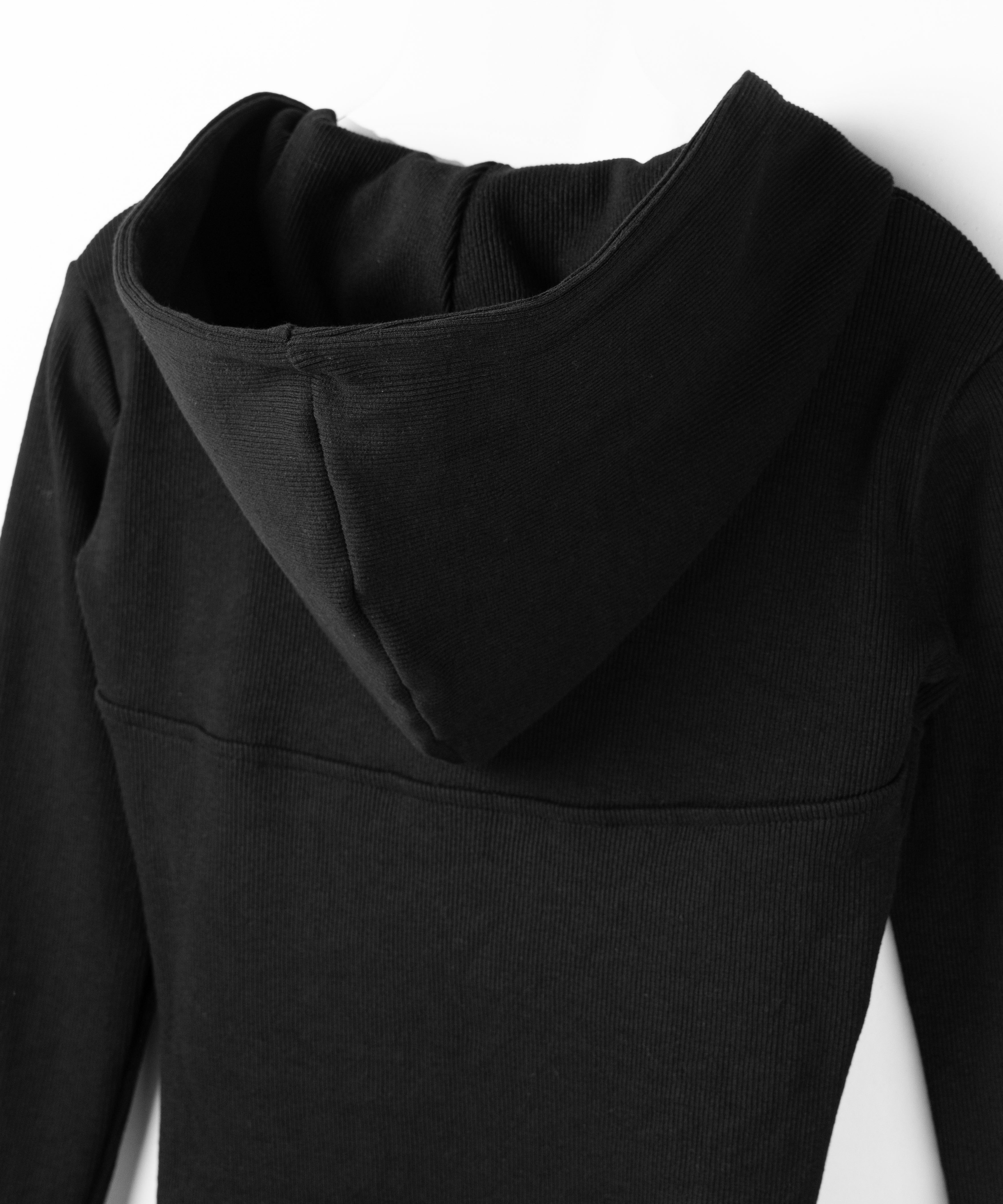 フーディジップアップスリムラインミニワンピース ／ Hoodie zip up slimline mini onepiece