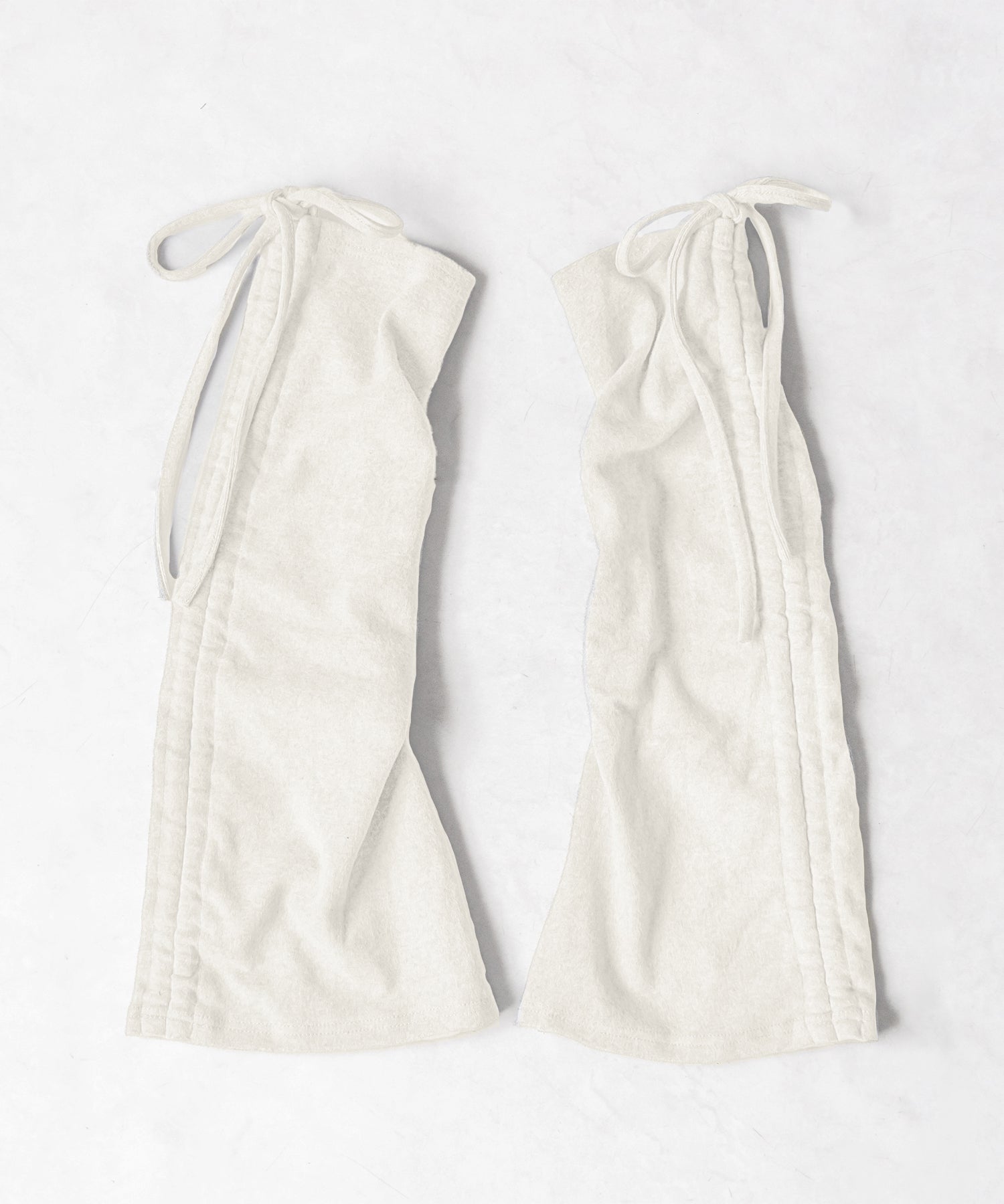【 ２color 】ストラップリボンサイドシャーリングレッグカバー ／ strap ribbon side shirring leg cover