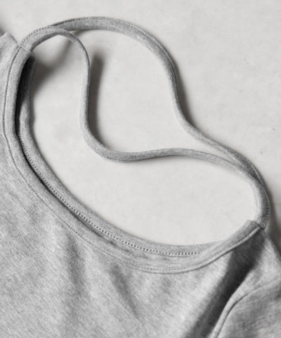 【 ３color 】ストラップワンショルダーショートカットソートップス ／ strap one shoulder short cutsew tops