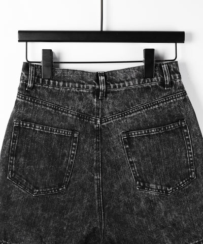 【 セットアップ着用可能 】２WAYヴィンテージケミカルブリーチカットアウトリボンデニム ／ 2WAY vintage chemical bleach cutout ribbon denim