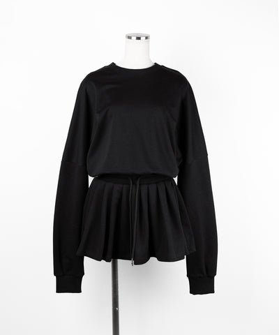 オーバースウェットフレアミニワンピース ／ over sweat flare mini onepiece