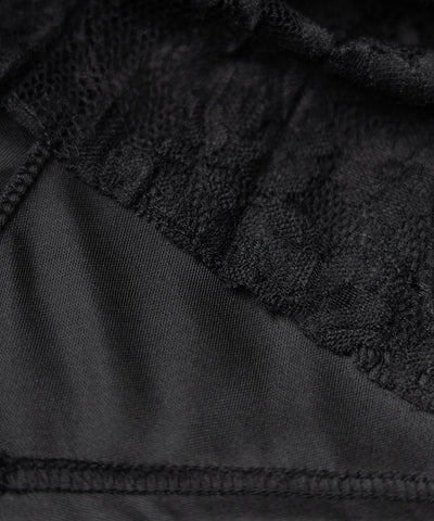 【 ２color ／ インパン裏地付】アシンメトリーフリルレースミニスカート ／ asymmetry frill lace mini skirt