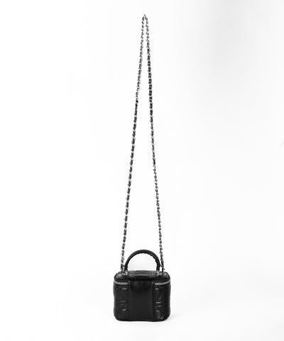 ハートキルティングミニバニティバッグ / heart quilted mini vanity bag