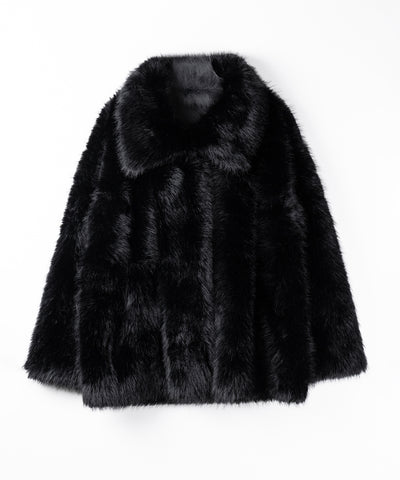 【 ５color 】フェイクファーボリュームミドルコート ／ fake fur volume middle coat