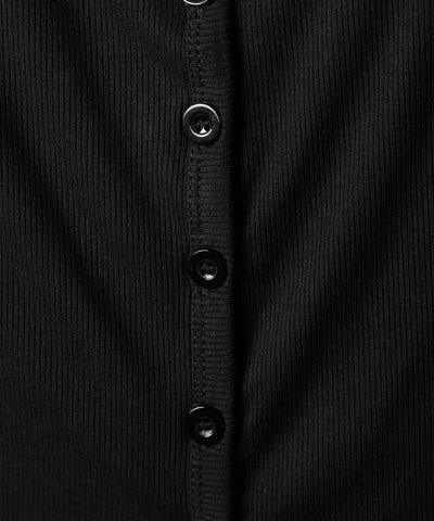 フロントリボンレースレイヤード半袖リブトップス ／front ribbon lace layered short sleeve rib tops