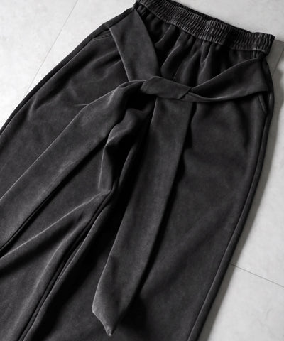 フェイクレイヤードピグメントスウェットワイドパンツ ／ fake layered pigment sweat wide pants
