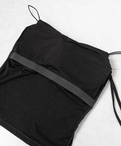 【 ２WAY 】クロスストラップリボンギャザースリムキャミソール ／ cross strap ribbon gather slim camisole