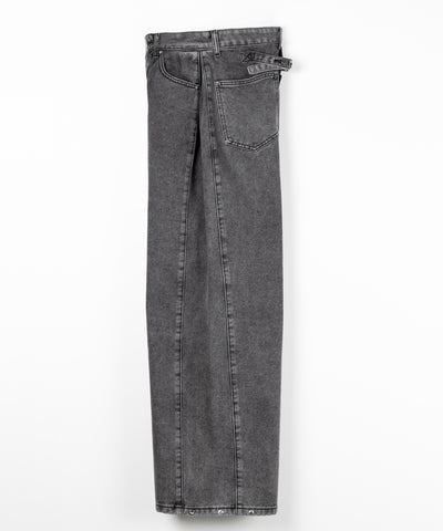 ヴィンテージライクウォッシュカーブワイドデニム ／ vintage like wash curve wide denim