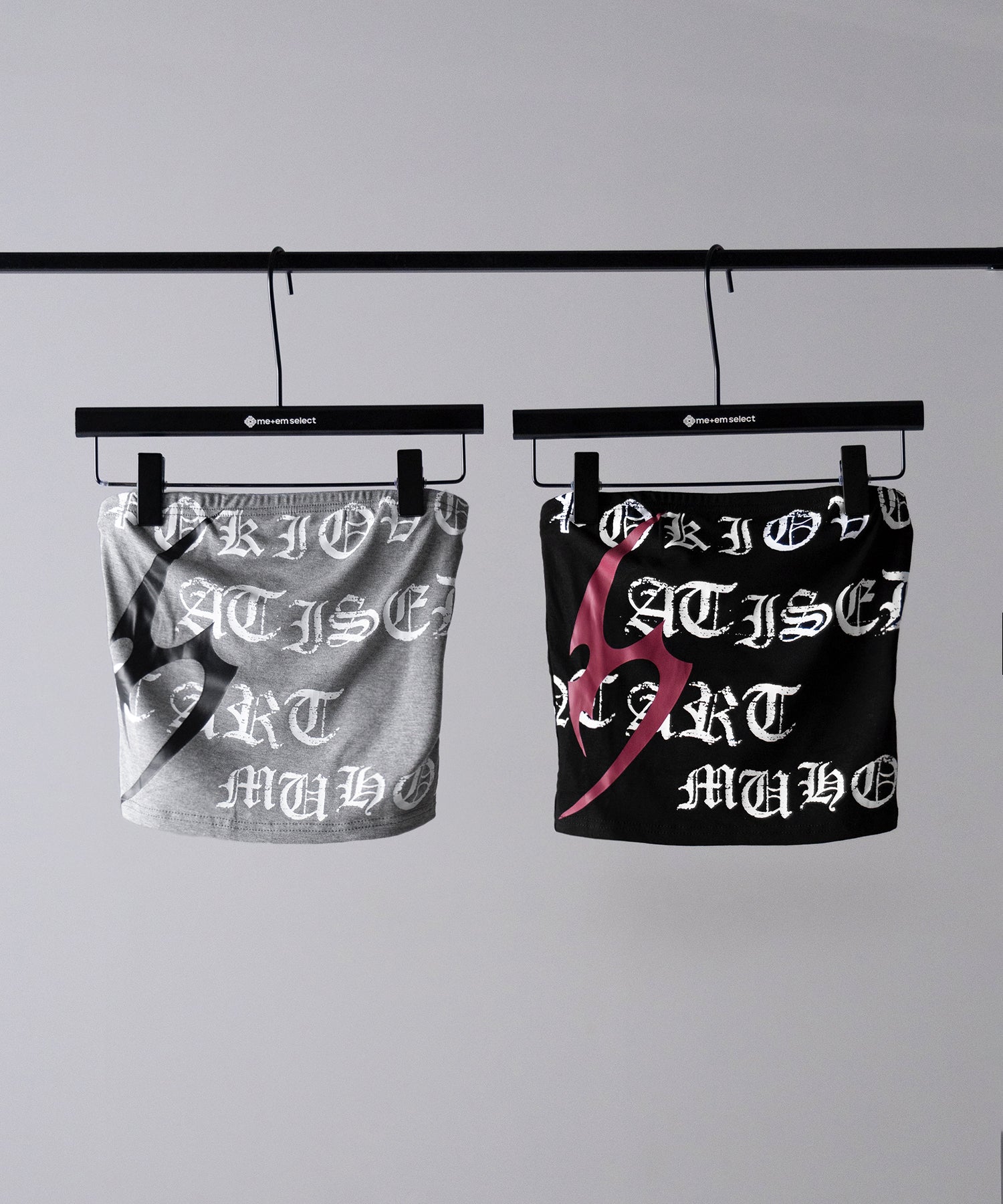 グランジロゴチューブベアトップ ／ grunge logo tube bare top