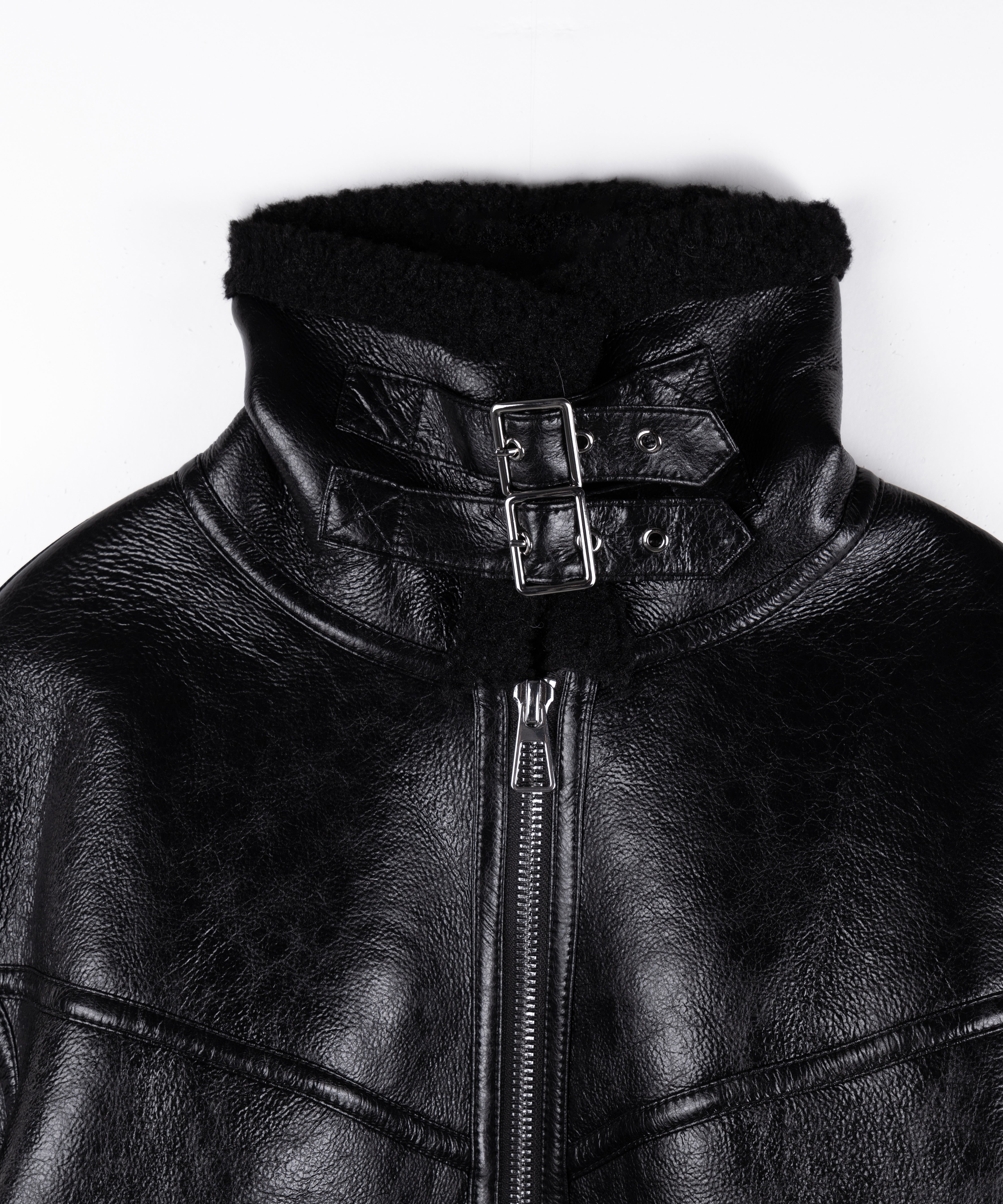 【 限定先行販売 】B-3ヴィンテージレザーボアムートンジャケット ／ B-3 vintage leather boa mouton jacket