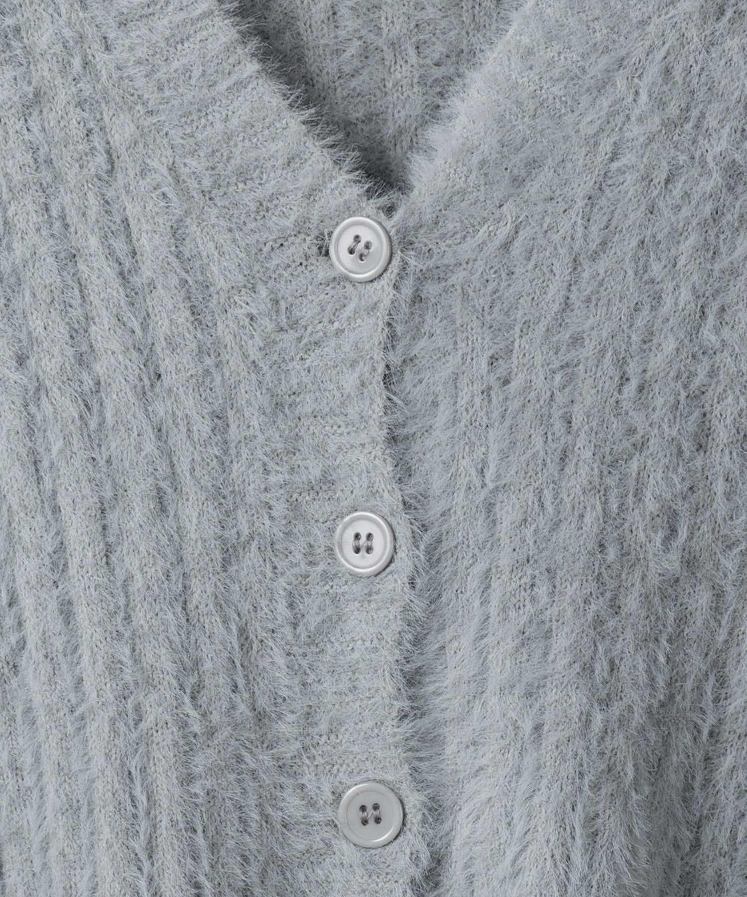 【 ３color 】ショートシャギーリブニットカーディガン ／ short shaggy lib knit cardigan