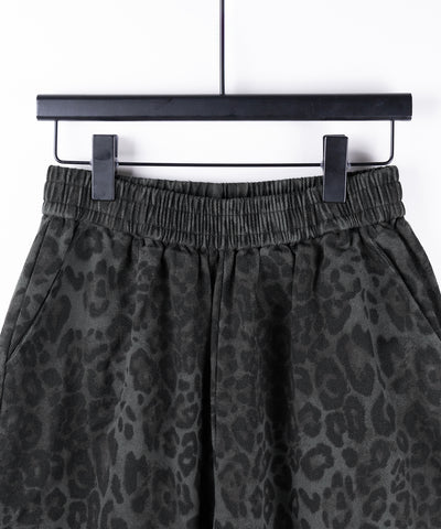【 ２color 】ヴィンテージライクレオパードツイルワイドパンツ ／ vintage like leopard twill wide pants