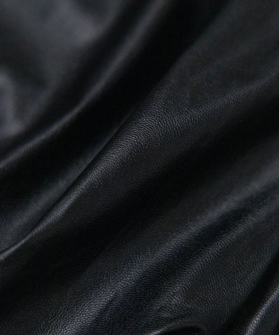 【 選べる４size ／ ２color 】２WAY ドロストフェイクレザーワイドカーゴパンツ ／ 2WAY drawstring fake leather wide cargo pants