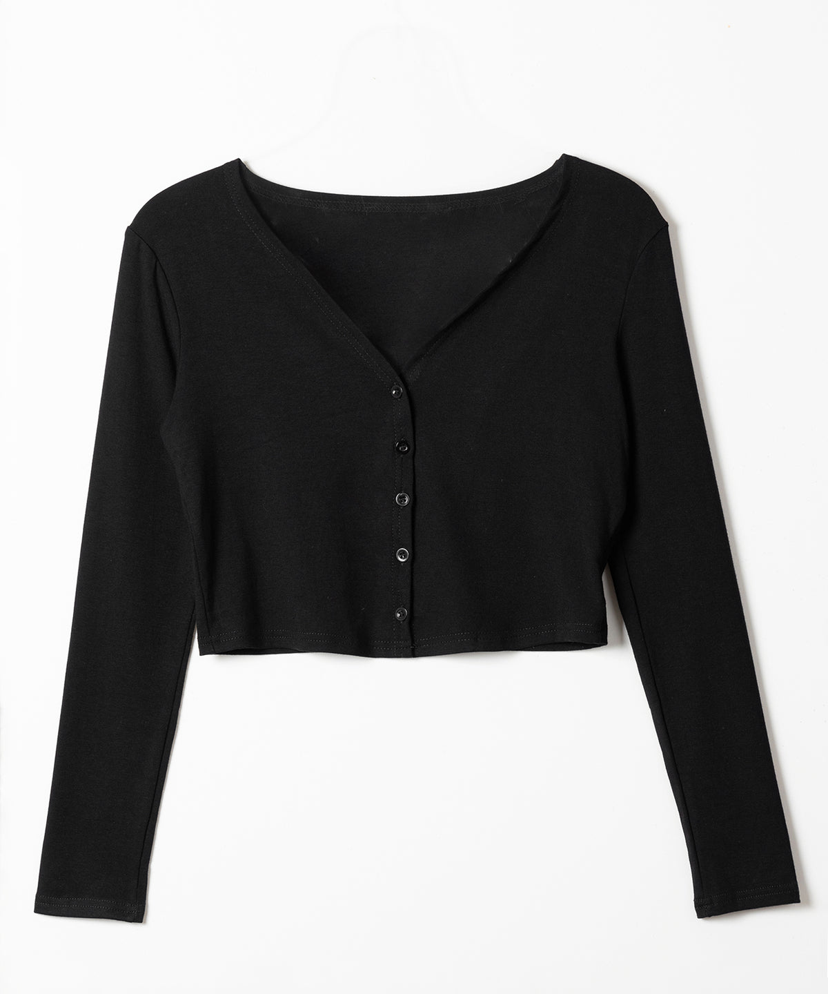 【 ２点セット 】バイカラーボタンベアトップス＆ショートカーディガン SET ／ bicolor button bare top & short cardigan SET