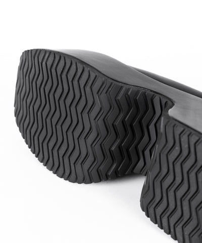 厚底スクエアサボサンダル／platform square sabo sandals