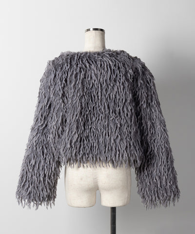 【 ４color 】ムードフェザーワイドスリーブショートカーディガン／ mood feather wide sleeve short cardigan