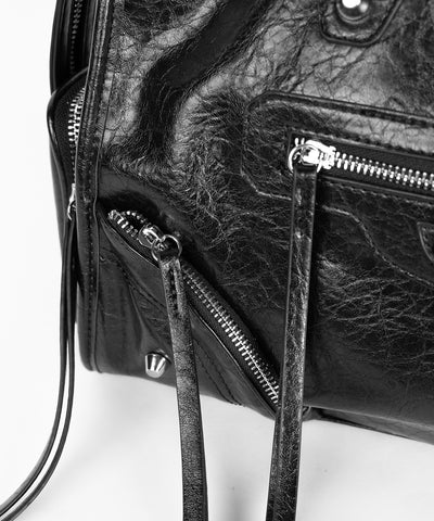 【 ショルダーストラップ付き２WAY 】アウトポケットヴィンテージダブルジップボストンショルダーバッグ ／out pocket vintage double zip boston shoulder bag