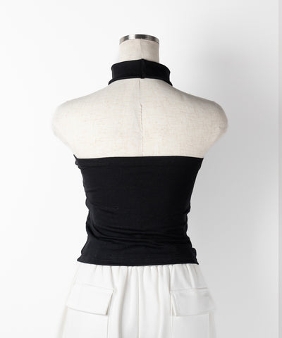 【 ３color ／ カップ付 】ダブルラインストラップチョーカーキャミソール ／ double line strap choker camisole